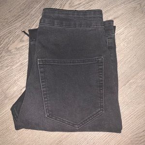 black high waist skinny jeans